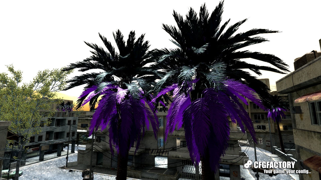 Violet/Black palms