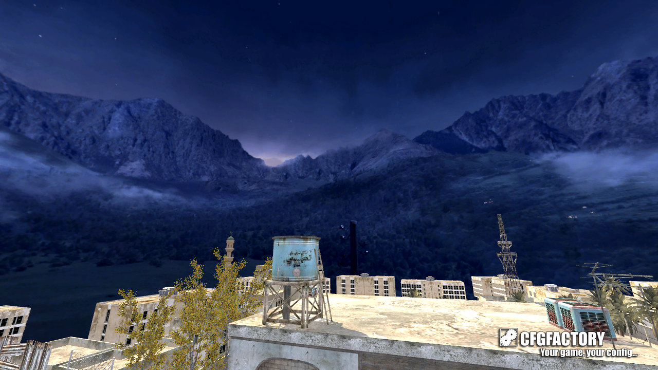 Cloudy mountains sky