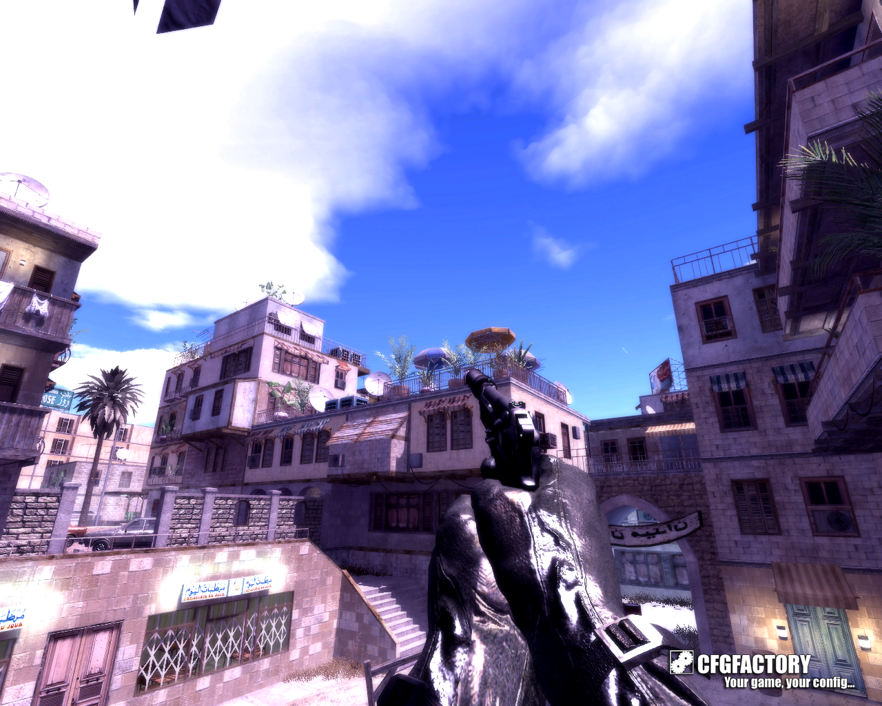 Blue mountain sky