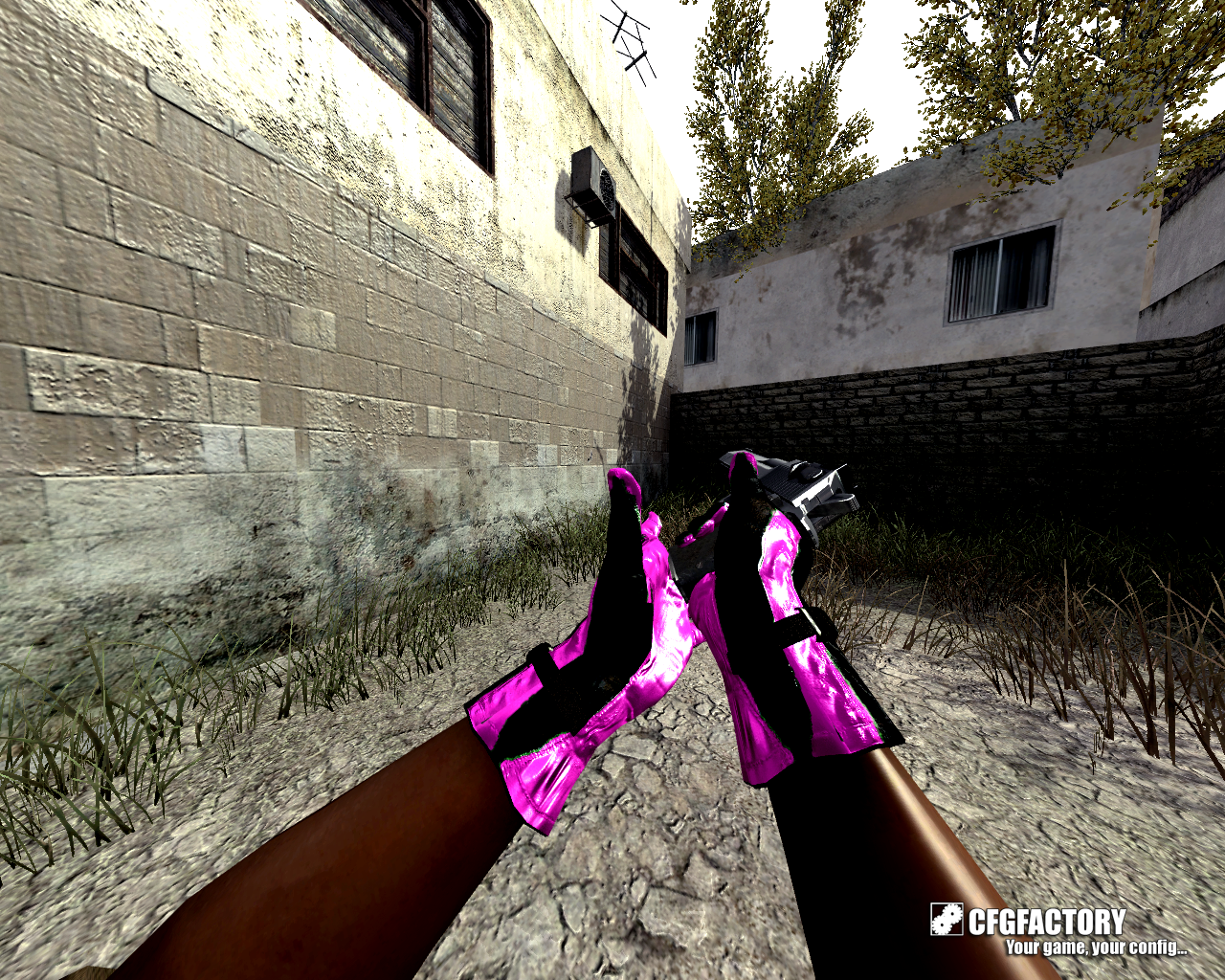 Lila neon gloves