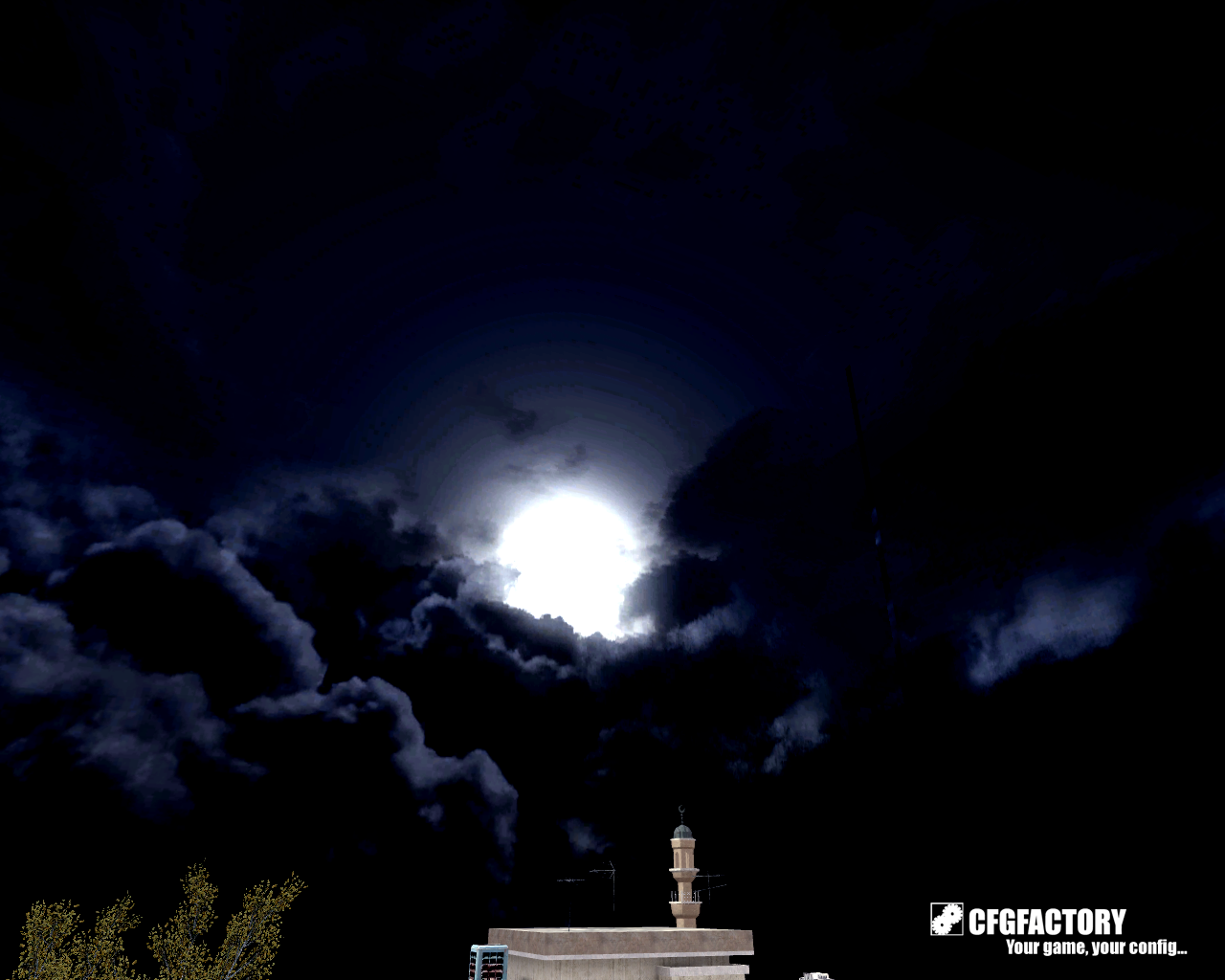 Dark night sky