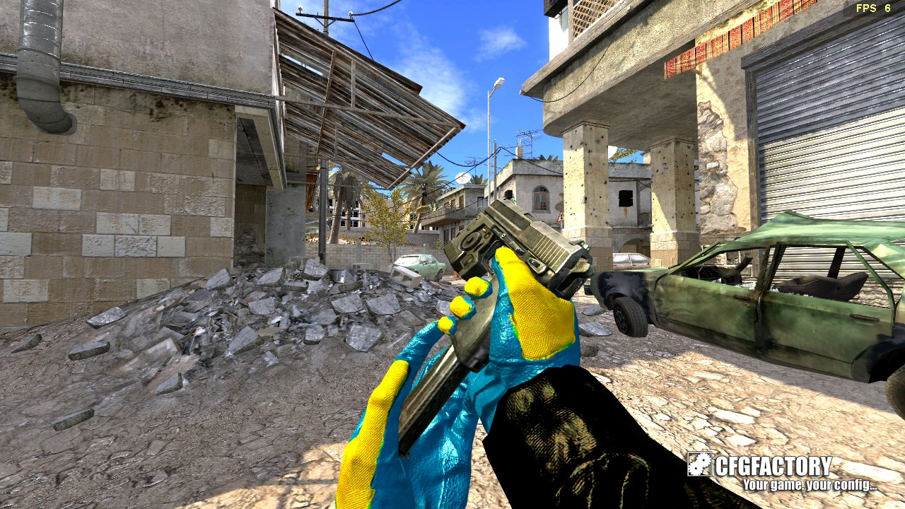 Yellow Blue Gloves