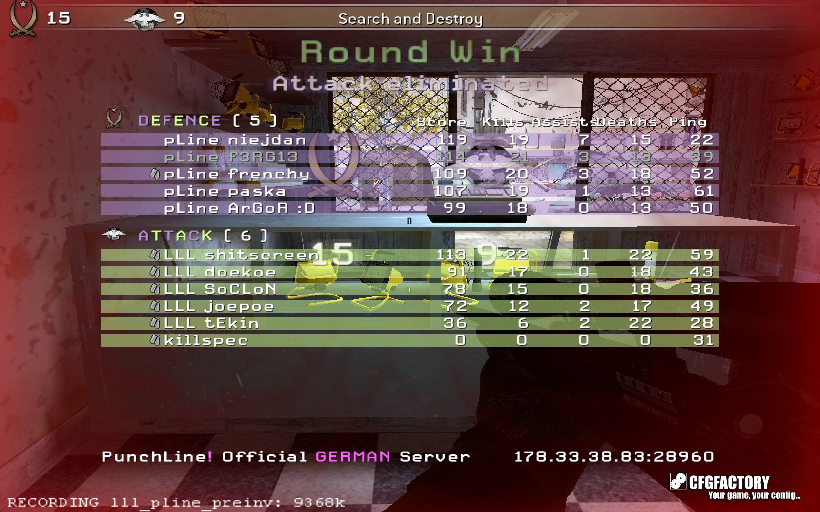 pLine inzR cfg update