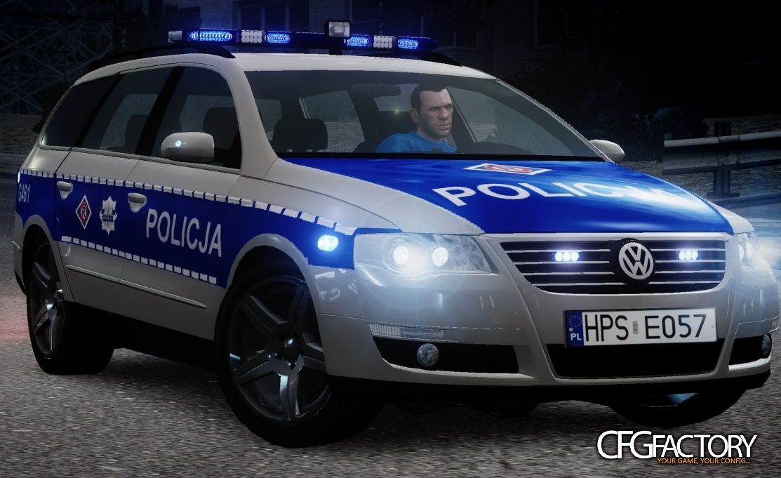 Volkswagen Passat Police with Simon1790 Skins Pack