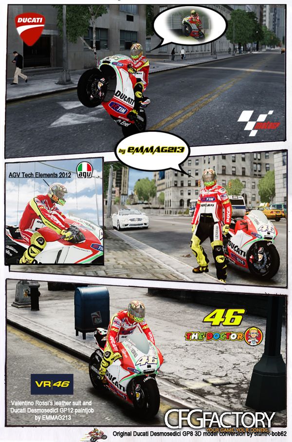 Ducati Desmocedici GP12 & Valentino Rossi Leat