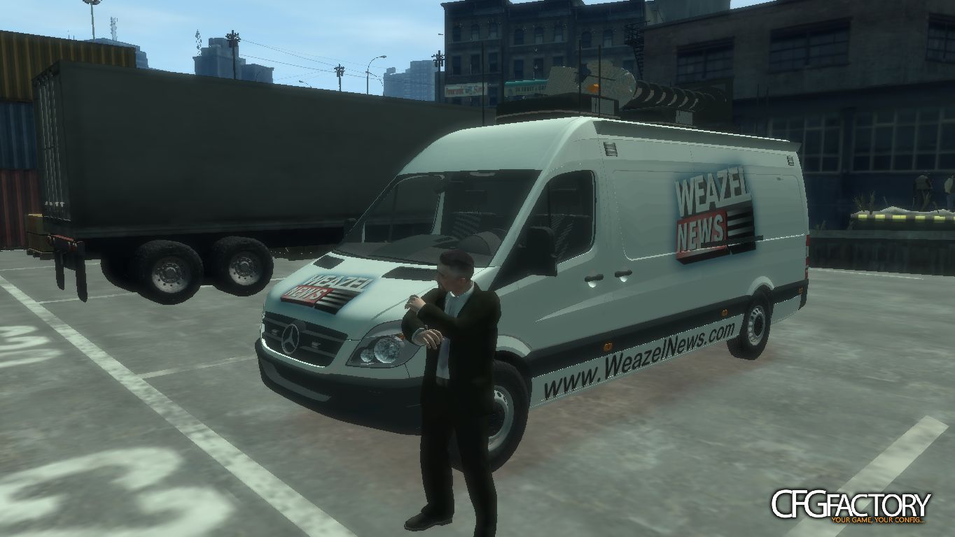 Weazel News van