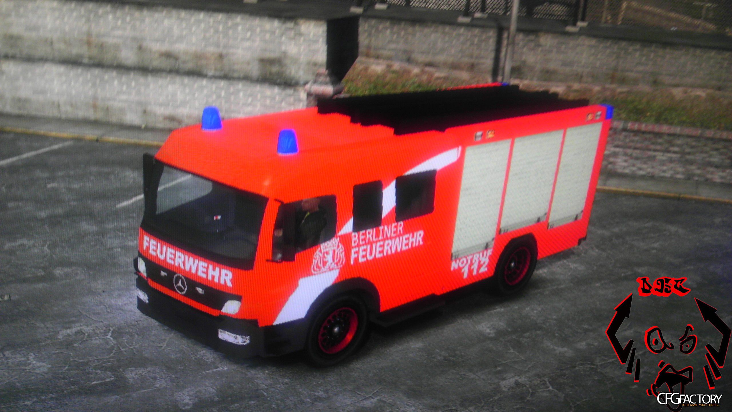 German Fire Truk Berliner Feuerwehr V3