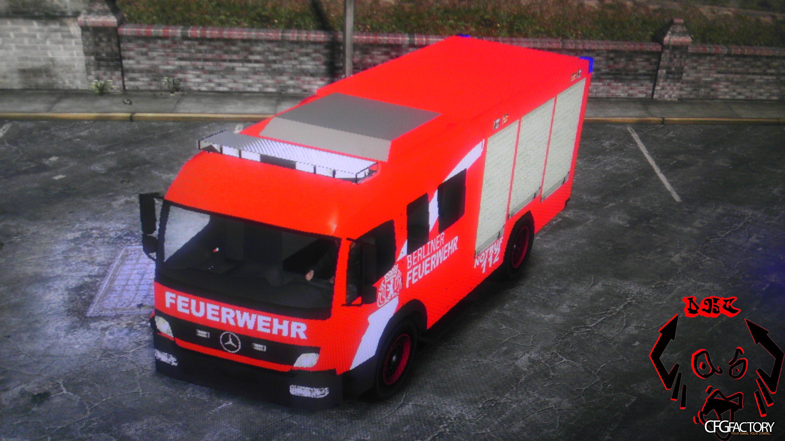 German Fire Truk Berliner Feuerwehr V2