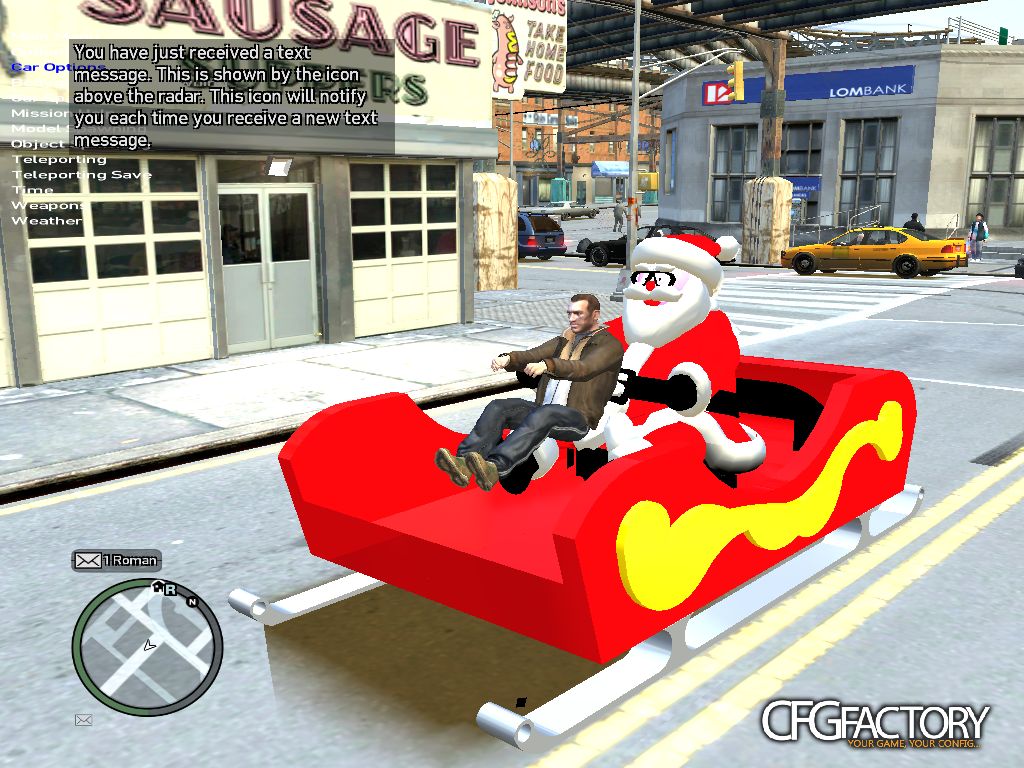 Santa Claus's Sled with Santa