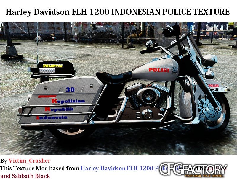 Harley Davidson Indonesian Police Texture