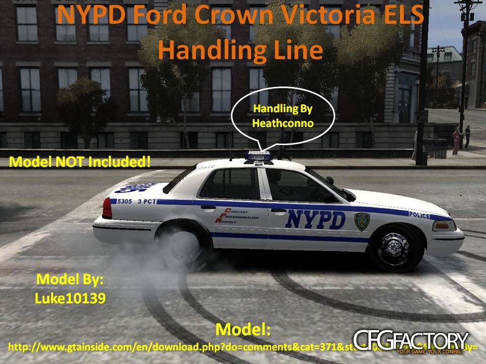NYPD Ford Crown Victoria ELS Handling (HANDLING ON