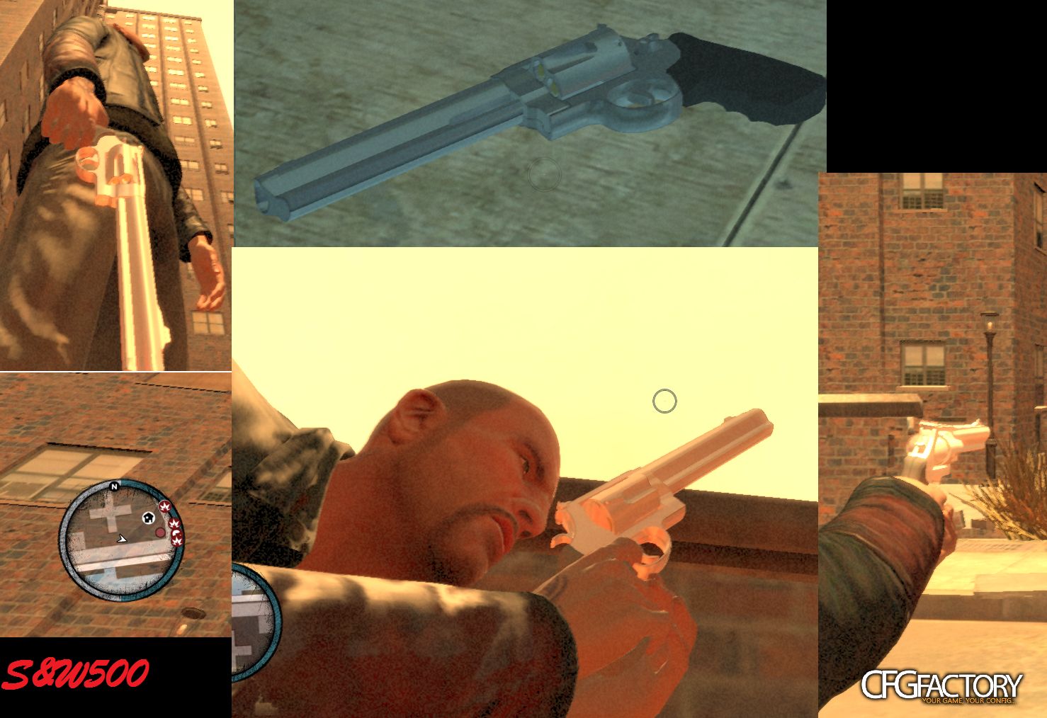 S&W 500 Revolver with reflection