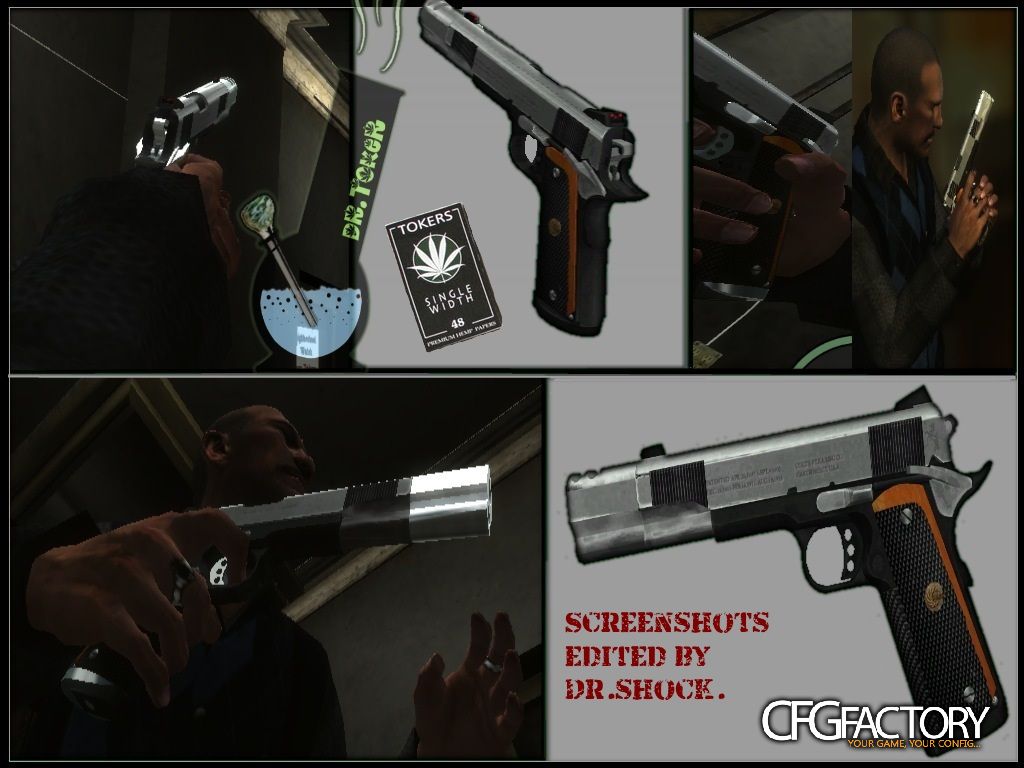 Colt 1911 Custom Pachmayr style grips and compensa