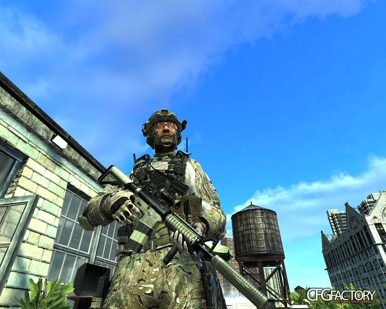 MW3 M4 Silencer+ACOG DESERT/URBAN