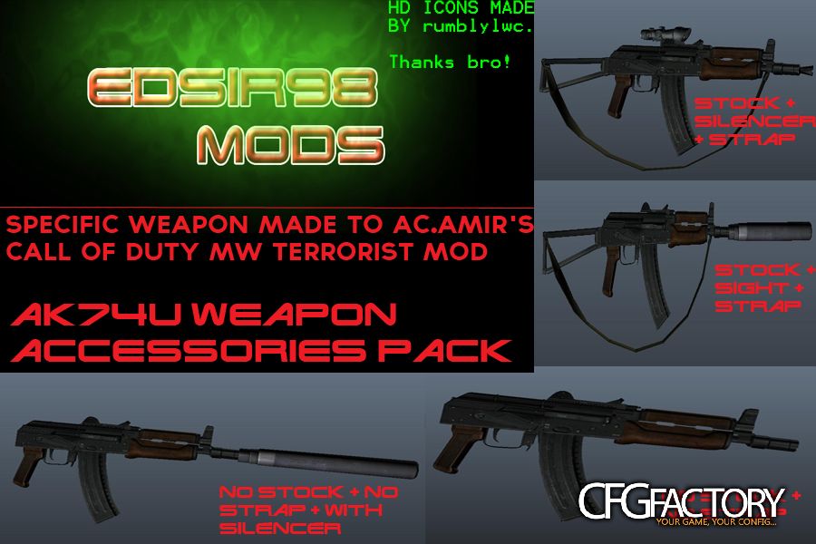 Ak74u Weapon Accessories Pack