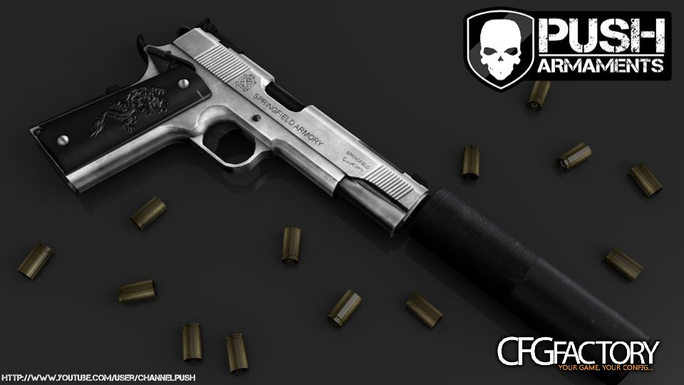 [PUSH] Silver Colt 1911 Suppressed					<img src