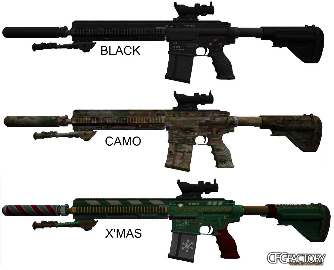 HK417 Battle Rifle(w/Silencer and ACOG)