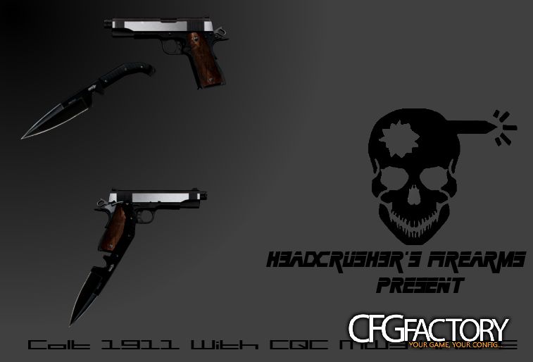 Colt 1911 with MW3 CQC Knife