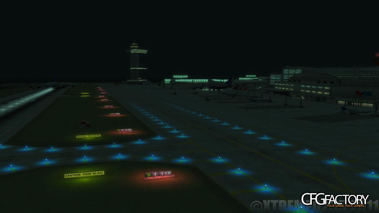 Illuminated Airport Taxiway