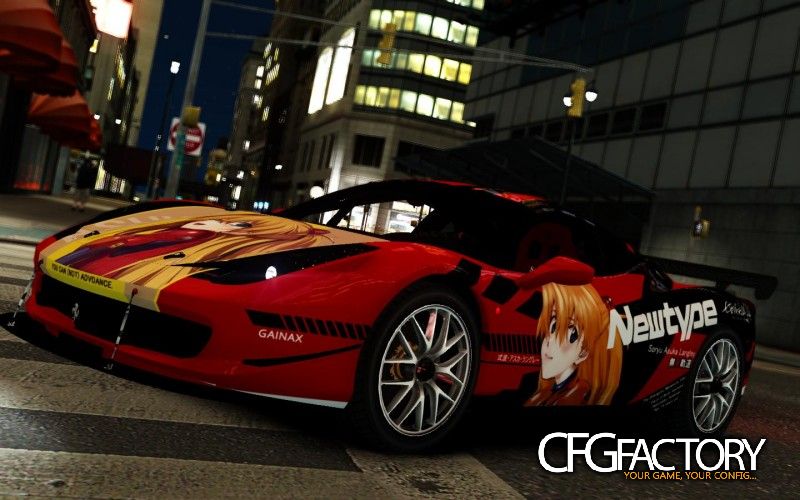 2011 models Ferrari 458 Challenger Evangelion Asuk