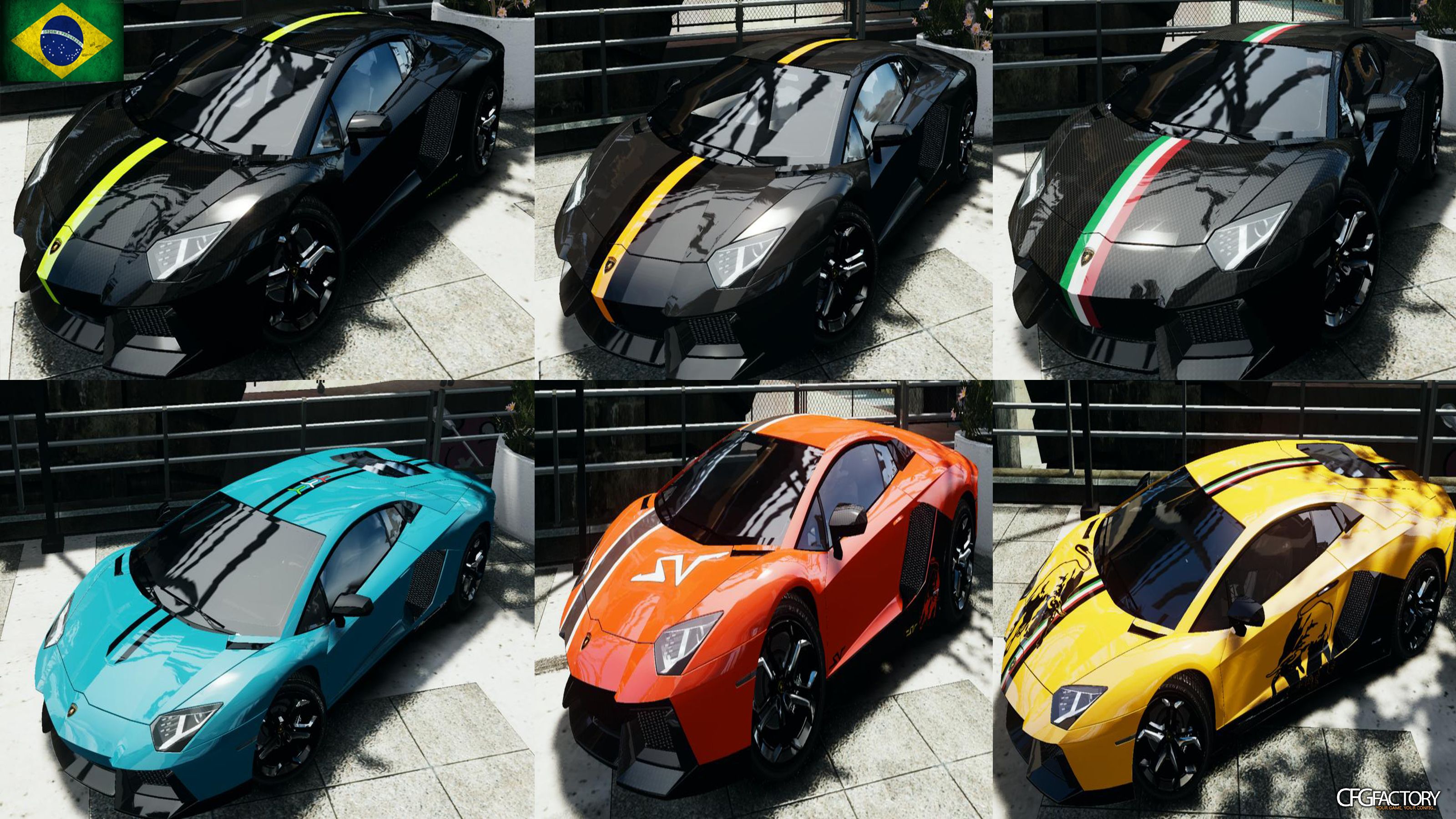 2012 Lamborghini Aventador six paintjob