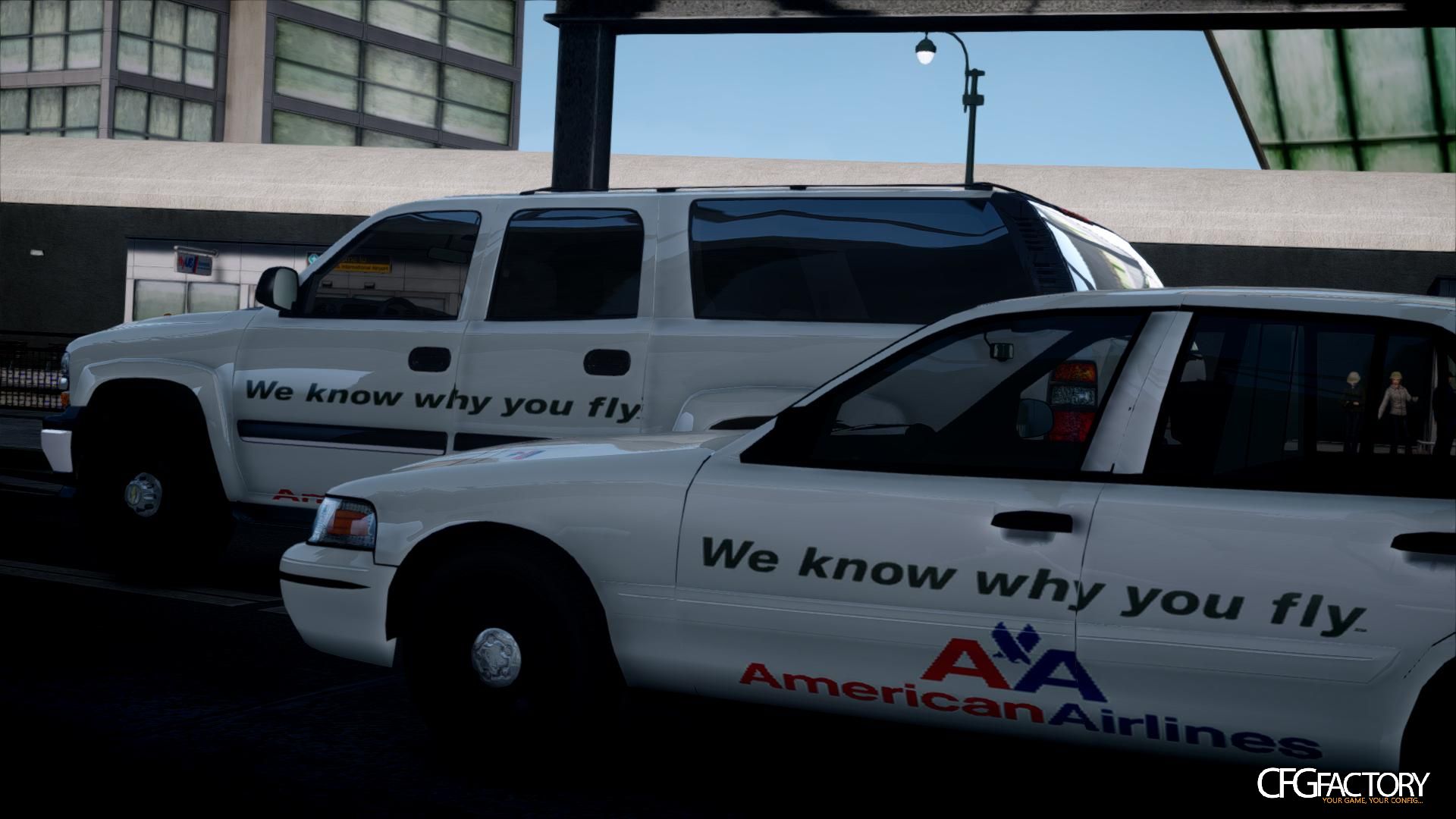American Airlines Ford Crown Victoria and Chevrole