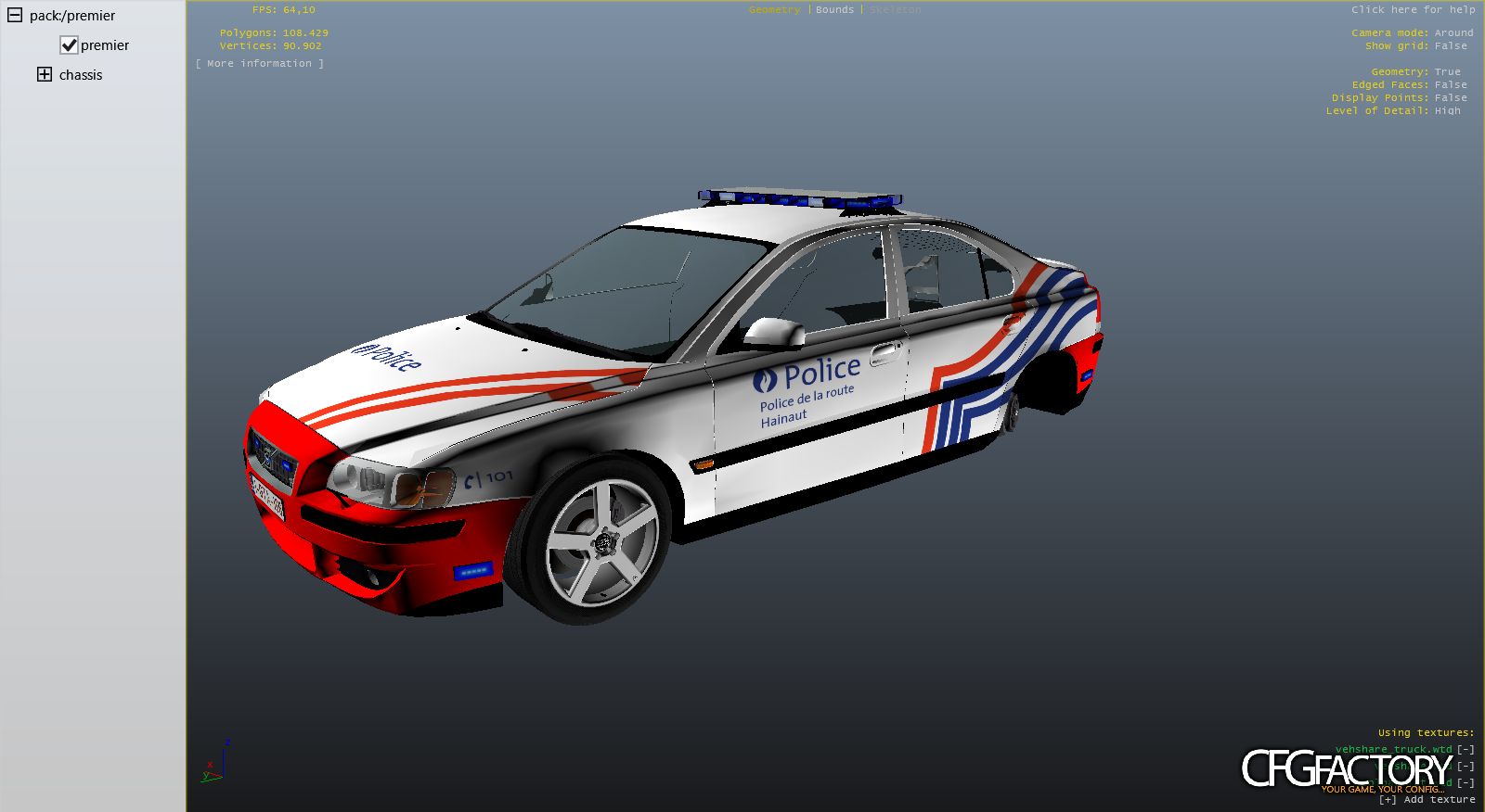 Belgian Police Volvo S60R version FranÃ&sec
