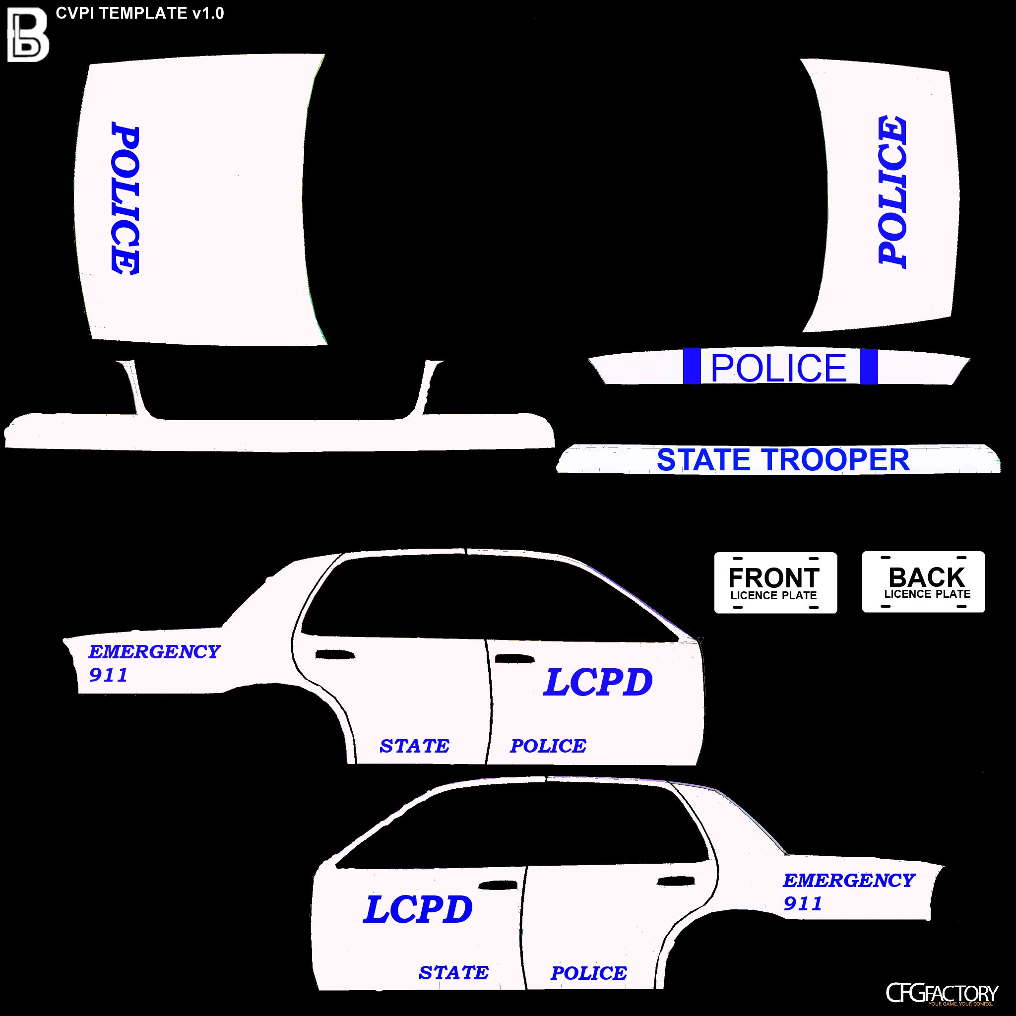 LCPD CVPI Police Texture V1