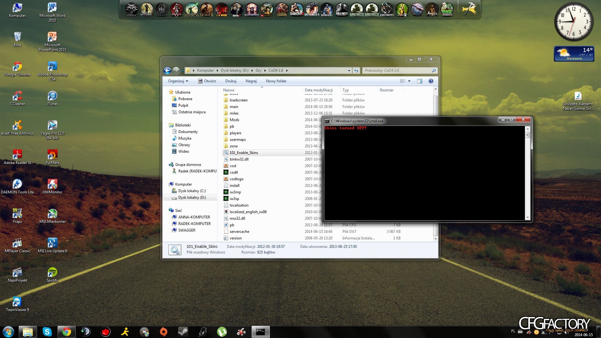 CoD4 skins fast enable/disable