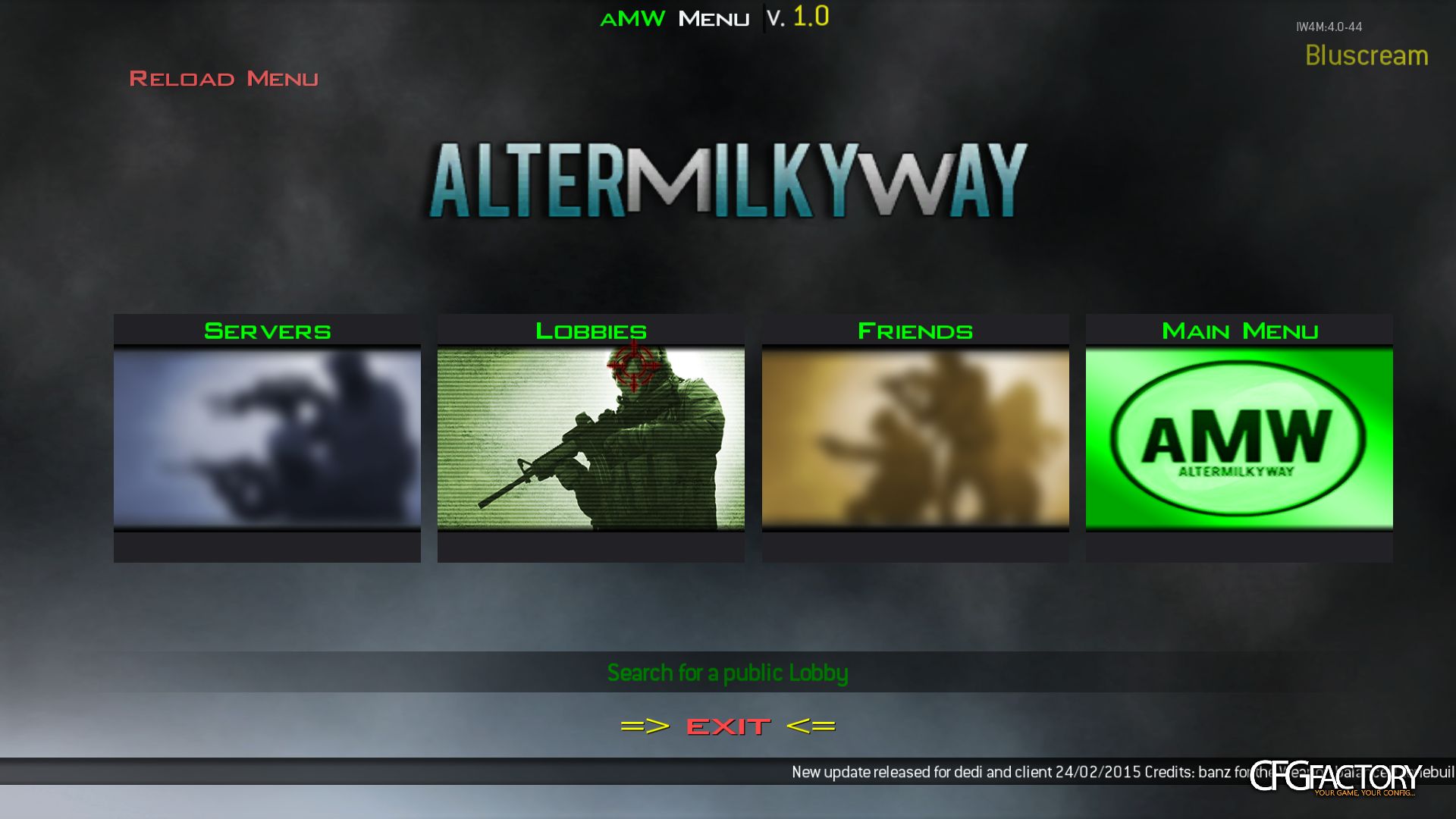 RepZIW4 aMW Menu