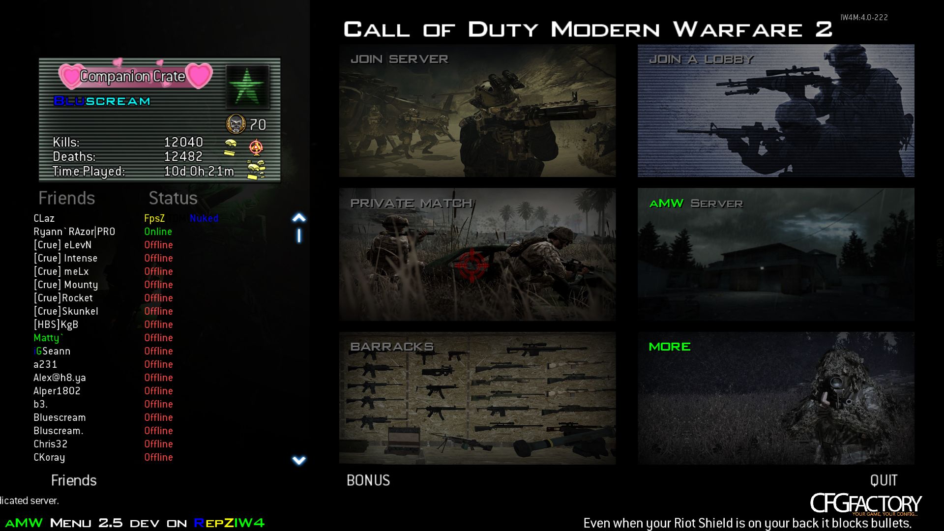 aMW Menu 2