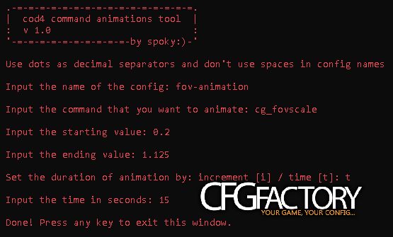 cod4 script generator: command-animations