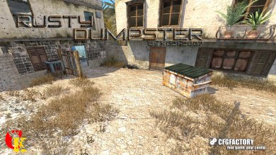 Rusty dumpster