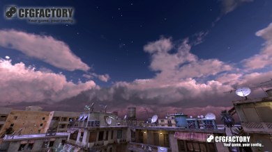 Night sky with big moon