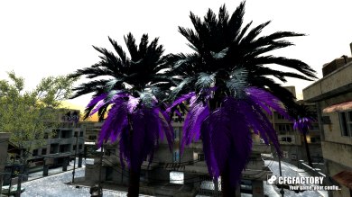 Violet/Black palms