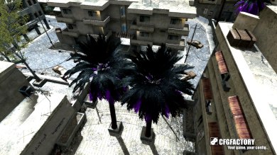 Violet/Black palms