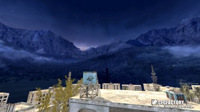 Cloudy mountains sky