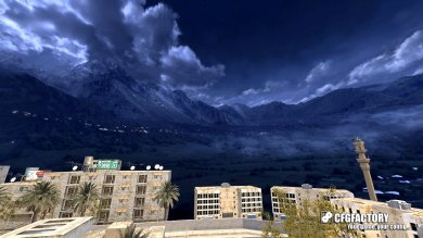 Cloudy mountains sky