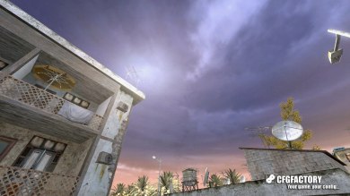 Purple, orange sky