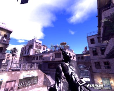Blue mountain sky