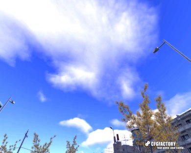 Blue mountain sky