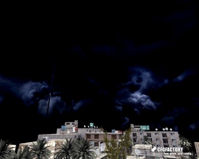 Dark night sky