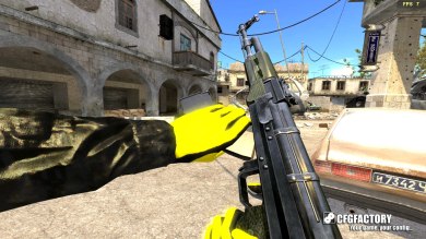 Yellow Black Gloves