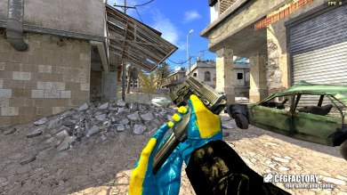 Yellow Blue Gloves