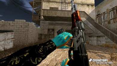 Orange Blue Gloves