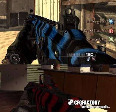 Blue/Red Zebra Camo