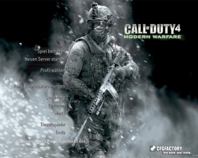 Modern Soldier Menu