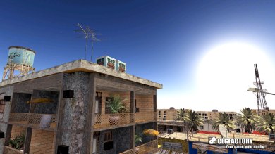 Bright sun sky