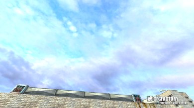 Colorful sky with a lot of clouds