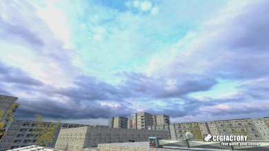 Colorful sky with a lot of clouds